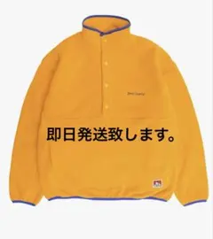 BEN DAVIS フリース ハーフスナップ メンズ イエロー