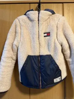 TOMMY JEANS フリースジャケット Sサイズ ベージュ/ネイビー