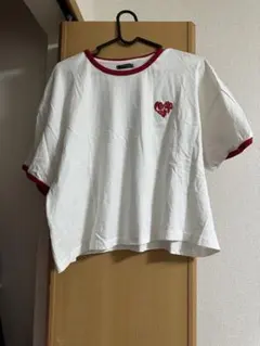 ハートロゴ クロップドTシャツ
