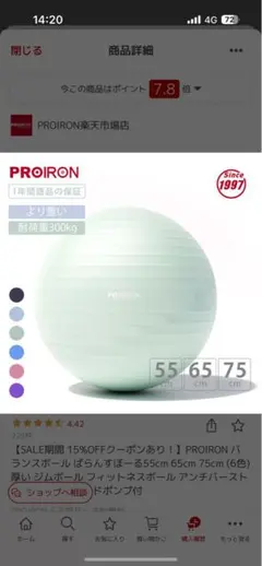 バランスボール 65