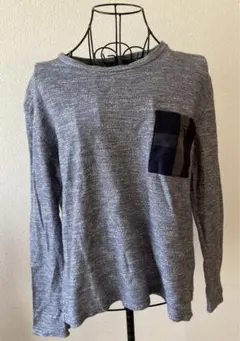 ブラックレーベルクレストブリッジ　長袖　ロンTグレーブルー　Burberry M