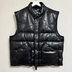 超希少 90s Ralph Lauren ラルフローレン レザーダウンベスト
