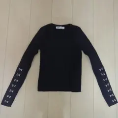 ZARA ブラック　タイト リブニット Sサイズ