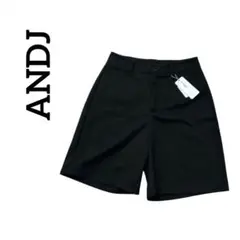 【新品】ANDJ アンドジェイ きれいめ ハーフパンツ ブラック 秋冬