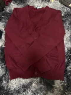 学生 JK レディース カーディガン スクールカーディガン ワインレッド