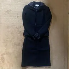 美品　SCAPA ジャケット　スカート　セットアップ　黒