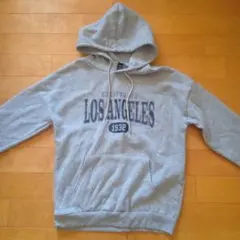 SHEIN プリント グレー パーカー S