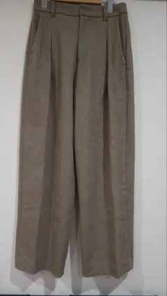 UNIQLO ブラッシュドジャージータックワイドパンツ　コトニエ　Sサイズ