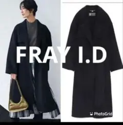 ☆ フィンレイソン×フェリシモ華やか裏地のブラックロングコート