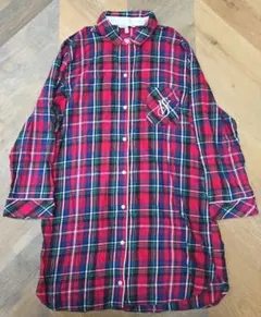 Victoria's Secret チェック柄シャツ Mサイズ ロング丈 y77