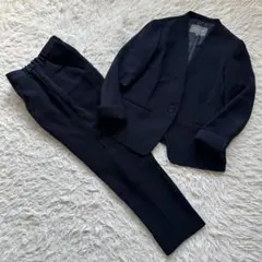 ユナイテッドアローズ　パンツスーツセットアップ　ノーカラージャケット　テーパード