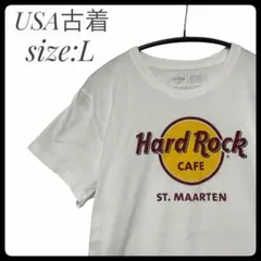 【USA古着】ハードロックカフェ Tシャツ セントマーチン ホワイト Lサイズのサムネイル