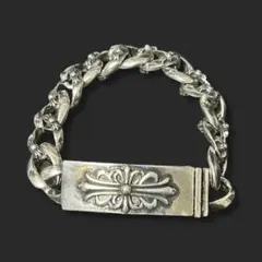 シルバー925 フローラルクロスチェーンブレスレット