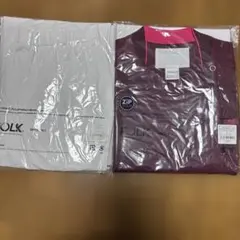 FOLK フォーク　スクラブ　Lサイズ　上下セット　バーガンディ