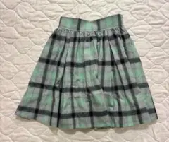 ジルスチュアート　膝丈フレアスカート　チェック柄　サイズ０　毛100％　Ｓ相当