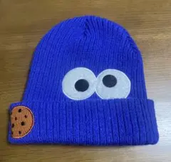 クッキーモンスター ニット帽 青 USJ ユニバ56〜58cm フリー