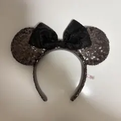 ディズニー ミニー ブラック スパンコール カチューシャ