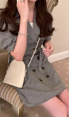 グレイル　ベルト付きチェック柄ミニワンピースtu405