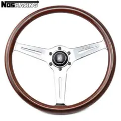 Nardi 14インチ ウッドポリッシュクラシック ステアリング車ハンドルのサムネイル
