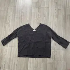 evam eva ダークグレー Mサイズ 五分袖シャツ