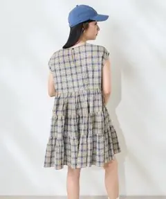 FREAK'S STORE ティアードチェックミニワンピースのサムネイル