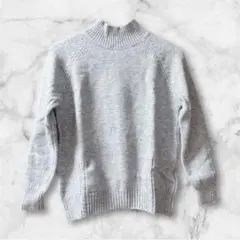 ✨️タートルネックセーター 長袖 レディース ニット 秋 冬 グレー フリーサイズ