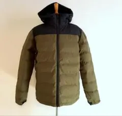 FAT MOOSE　フード付きダウンジャケット オリーブグリーン/ブラック