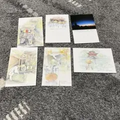 水彩画風ポストカード 6枚セット