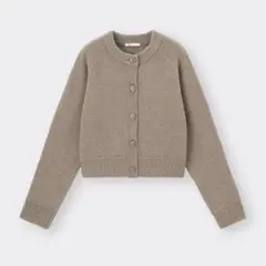 パフィータッチクルーネックショートカーディガン