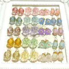 【コネクターセット大容量】ハンドメイド　ビーズ　夏ピアス　イヤリング　チャーム