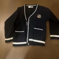 ネイビー ボーダー カーディガン110