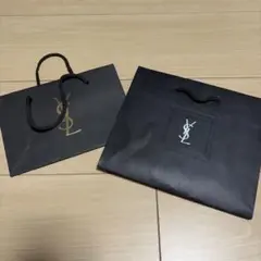 YSL ショップ袋 2点セット 黒