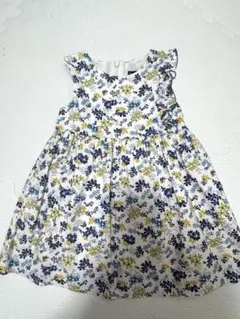 BeBe 花柄 ノースリーブワンピース 100