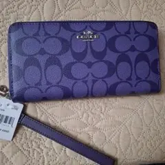 ☆しばふ様専用☆　COACH　長財布　パープル　新品未使用品　付属品あり