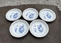 有田焼 深川製磁 菊鳥絵付 プレート　皿 5枚セット　アンティーク