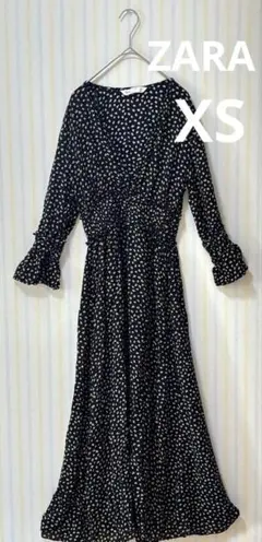 完売品　ZARA ザラ　花柄　ロングワンピース　カシュクール　佐々木希着用　XS