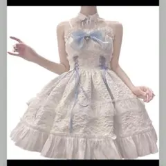 ホワイトロリータドレス フリル レース