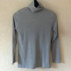 未使用品★リブタートルネック　グレー　Lサイズ　レディース