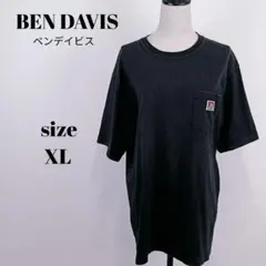 【a1747】ベンデイビス 半袖 Tシャツ ブラック ロゴ XL