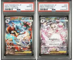 【PSA10／連番】メガルカリオex SAR・メガサーナイトex SAR