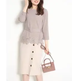 【新品未使用タグ付】Apuweiser-riche　裾刺繍セットアップ