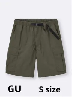 GU ナイロンカーゴハーフパンツ Sサイズ ダークグリーン メンズのサムネイル