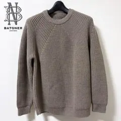 美品✨現行✨BATONER モヘア シグネチャークルーネックニット　グレー 2025年最新】バトナー シグネチャーの人気アイテム - メルカリ