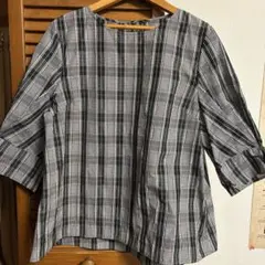 【ユナイテッドアローズ】五分袖 チェックシャツ