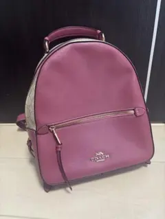 希少✨】coach backpack pink signature リュック - メルカリ