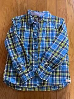 H&M チェック柄長袖シャツ 130