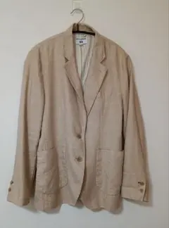 ユニクロ 　イネス　リネン&コットンテーラードジャケット べージュ　L