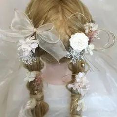 【成人式に◎】髪飾り 振袖 卒業式 結婚式 七五三 ピンク ツインテール