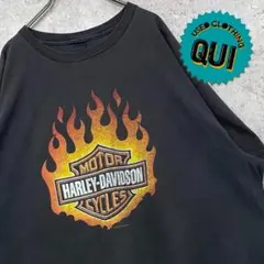 レアUS古着○Tシャツ ハーレーダビッドソン ファイヤープリント メンズ3XL