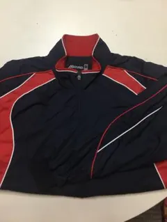 Mizuno ネイビー レッド ジッパー付きウェア M